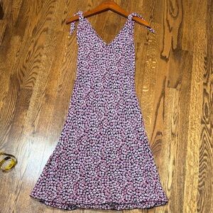 🇫🇷 Vintage 90’s French Midi Slip Dress with Pink Floral Print